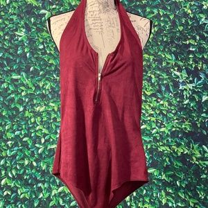 Burgundy Bodysuit by Lac Bleu